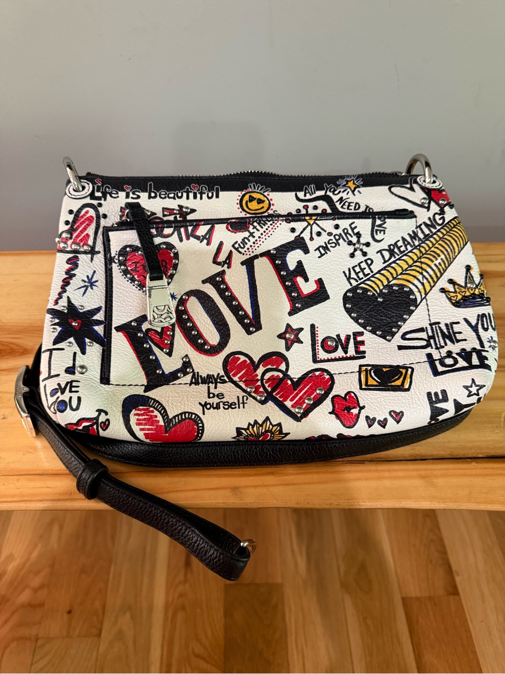 Brighton Love Doodle Bria Messenger In Multi Color